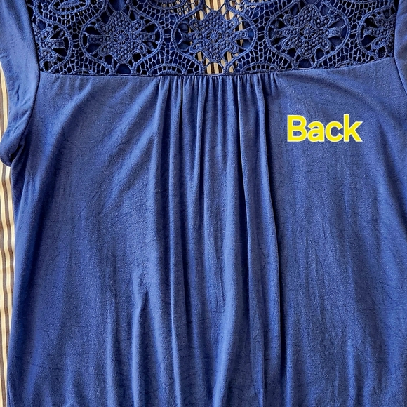 Daniel Rainn top, Medium, crochet details, EUC - Picture 3 of 8